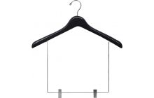17" Matte Black Wood Display Hanger W/ 10" Clips