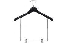 17" Matte Black Wood Display Hanger W/ 10" Deluxe Clips