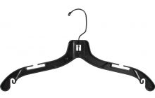 17" Black Plastic Top Hanger W/ Notches