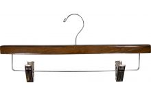 14" Brown Wood Bottom Hanger W/ Clips