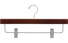 16" Walnut Wood Bottom Hanger W/ Clips