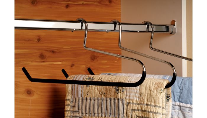 Save on Vinyl Coated Black Metal Quilt Clothes Hanger - 22