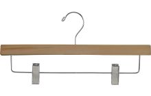 14" Tung Oil Wood Bottom Hanger W/ Clips