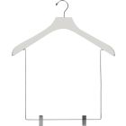 18" White Wood Display Hanger W/ 12" Clips